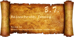 Beinschroth Tessza névjegykártya